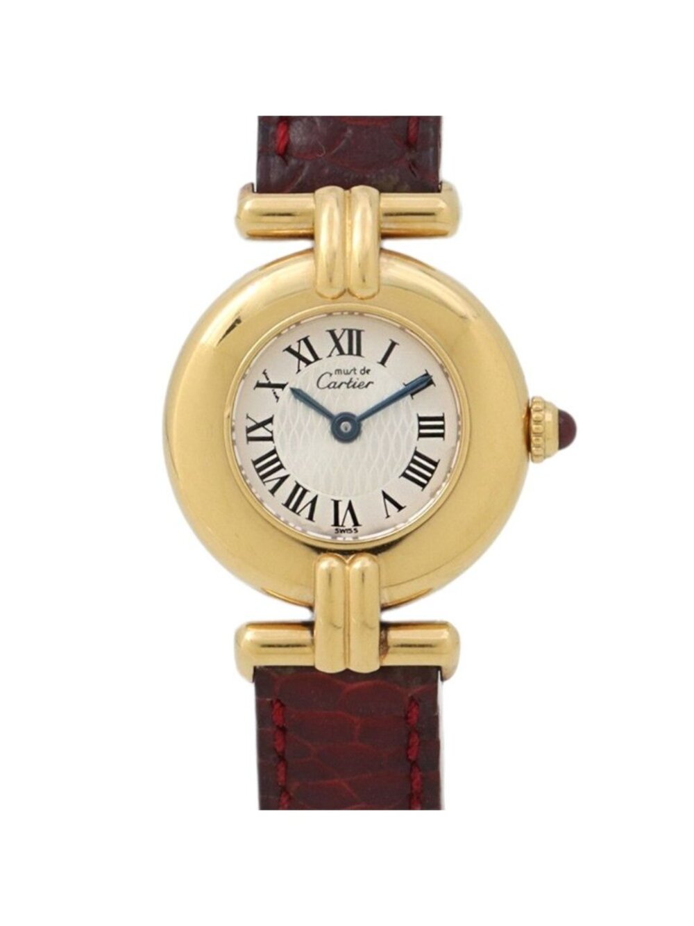 Cartier Must Colisee Vermeil 150 Anniversary Limited Book Watch Silver Dial